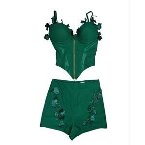 Poison Ivy Costume DC Comics Batman Villain Women's Small Green 2 Piece Set